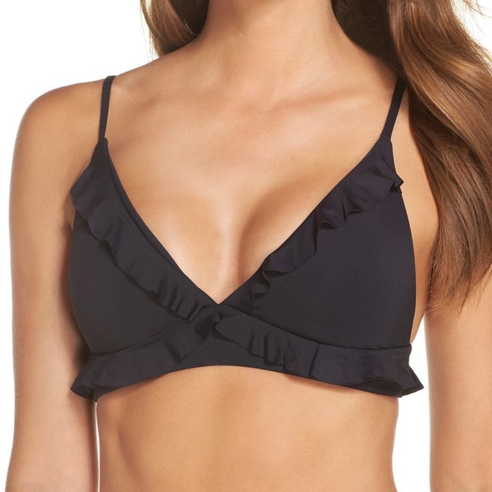BECCA by Rebecca Virtue Socialite Ruffled Bikini Top and Bottom Set Size Small